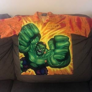Hulk the movie button up